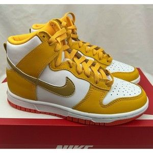 NEW Nike Dunk High W University Gold Shoes DQ4691-700 Wmns Sz 6 / Mens Sz 4.5